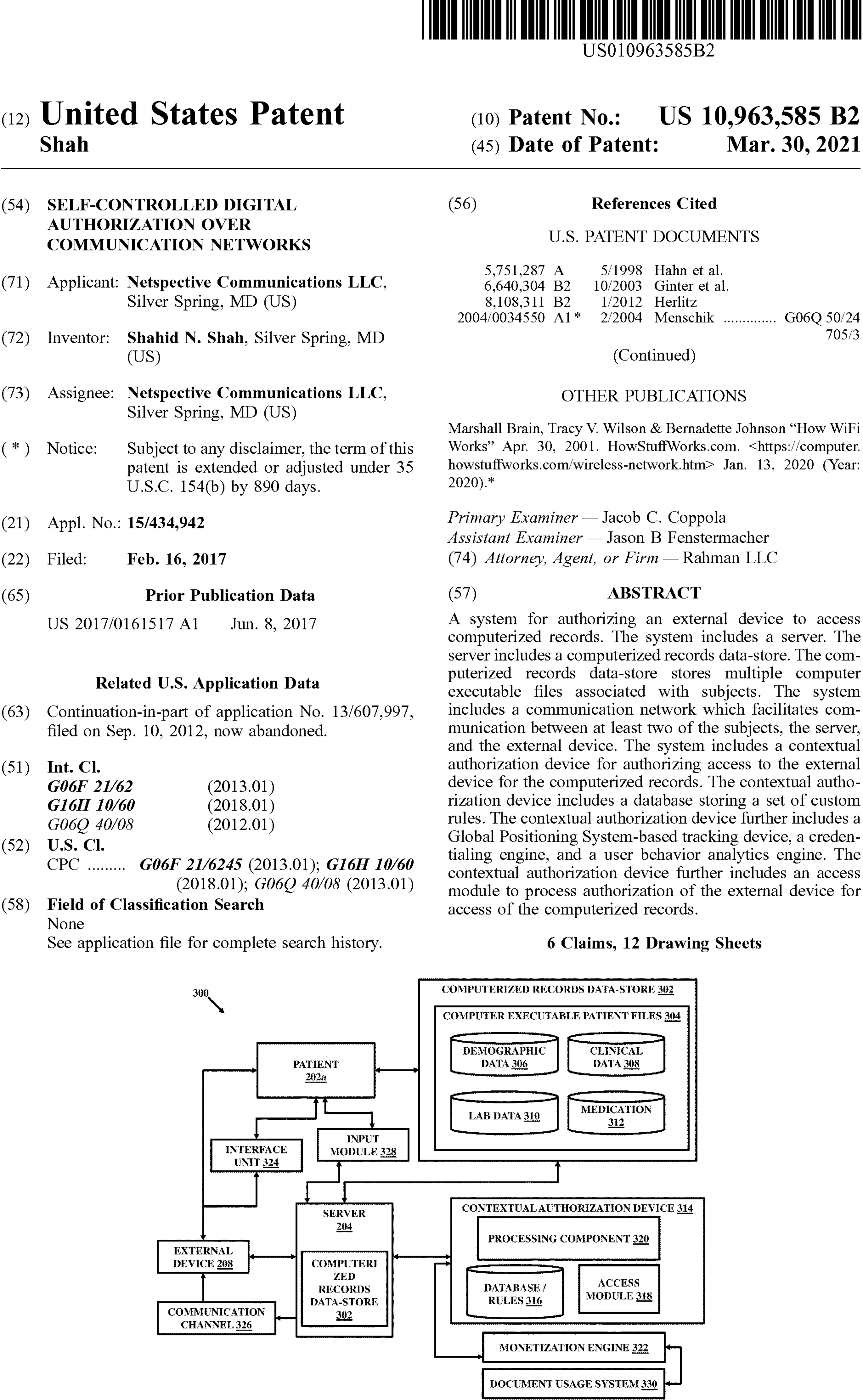 Self-controlled digital authorization over communication networks