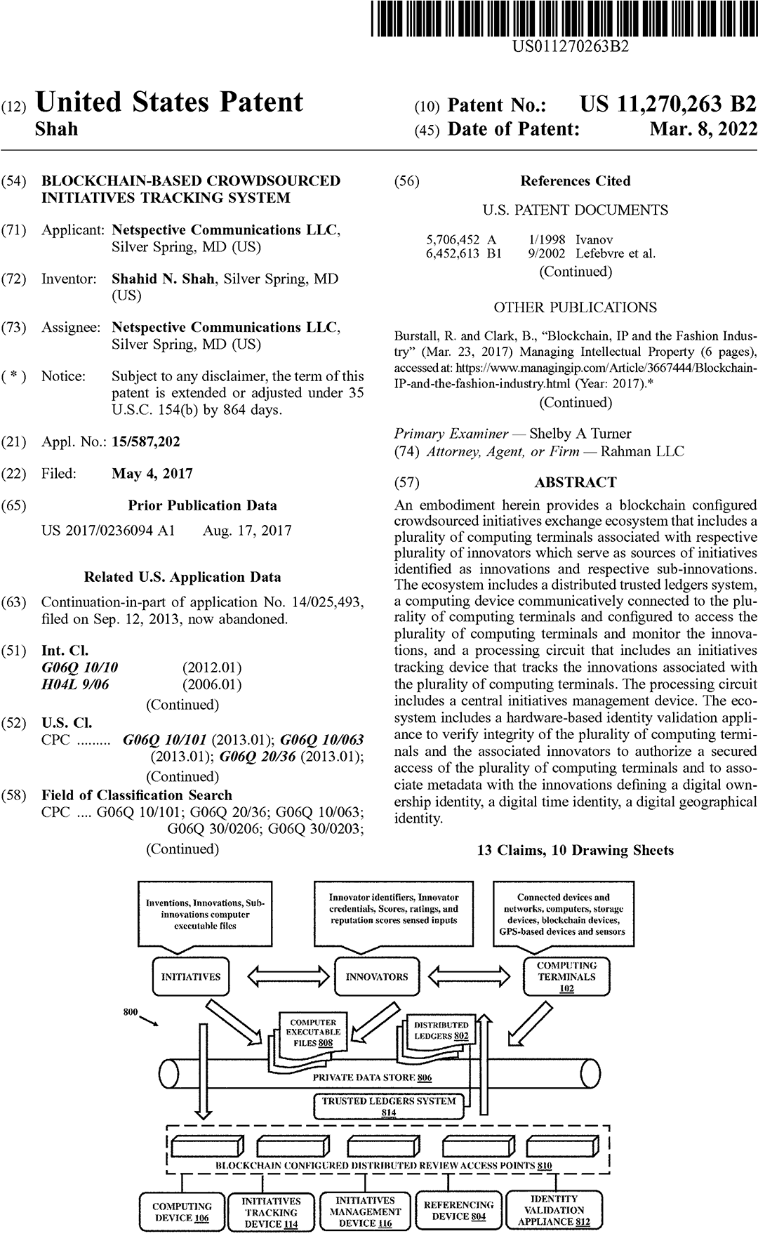 blockchain crowdbased tracking patent