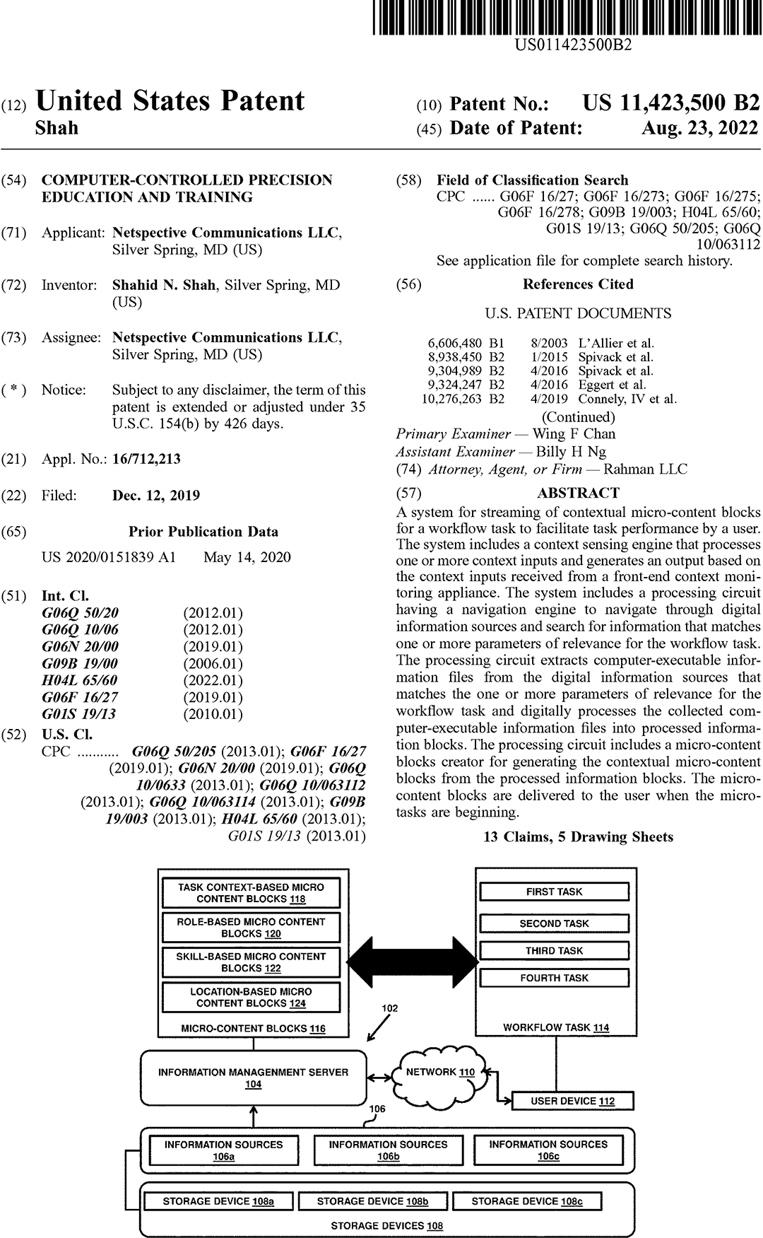 AI in education patent