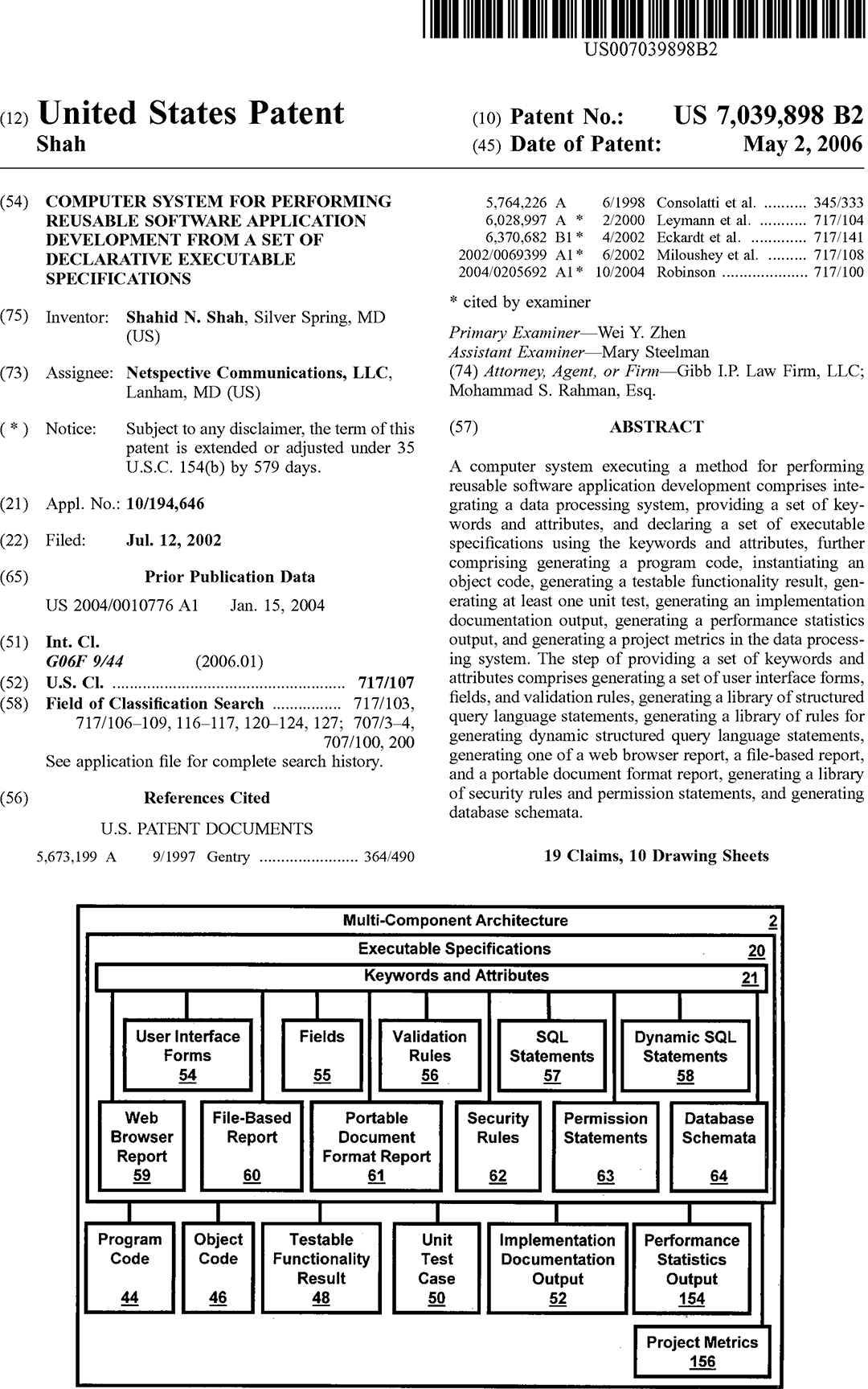 software application development patent