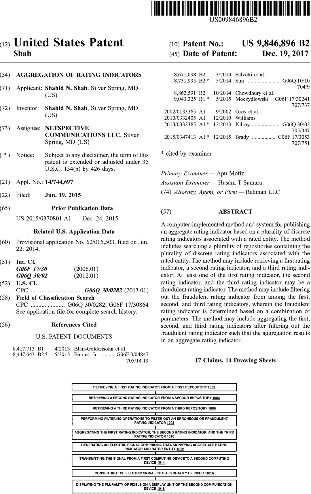 patent on online reputation management