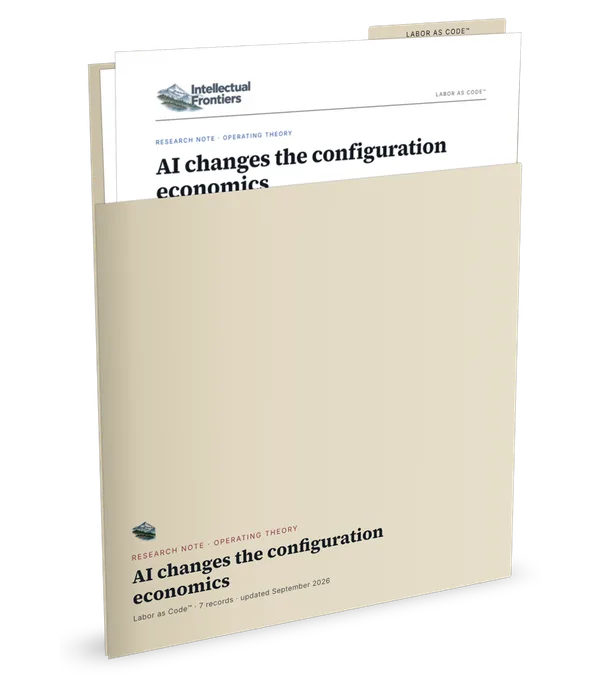 AI changes the configuration economics, as a printed record
